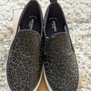 Sperry Crest TG Cheetah Black